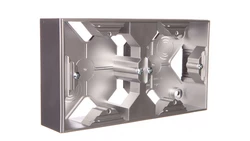 AS Puszka natynkowa podwójna srebro PNP-2G/18