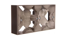 AS Puszka natynkowa podwójna satyna light PNP-2G/45