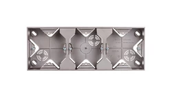 AS Puszka natynkowa potrójna satyna light PNP-3G/45