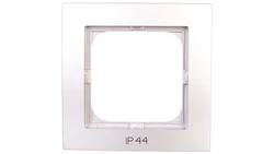 AS Ramka pojedyncza do łączników IP44 srebro RH-1G/18