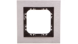 IMPRESJA Ramka pojedyncza szczotkowane aluminium R-1YAC/62/25