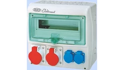 Rozdzielnica RSS-03 okienko 12 modułów okablowana 2x16A 3P+N+Z 400V, 2x16A 2P+Z 250V IP44 942031