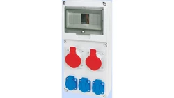 Rozdzielnica RSE-03 okienko 8 modułów okablowana 2x16A 3P+N+Z 400V 3x16A 2P+Z 250V IP54 942080