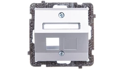 SONATA Obudowa gniazda komputerowego pojedynczego skośna srebro mat GPK-1RS/p/38