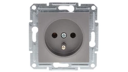 Gniazdo 2P+PE bez ramki, stalowe EPH2800162