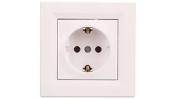 Asfora Gniazdo pojedyncze z/u SCHUKO białe EPH2900121