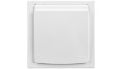 Gniazdo pojedyncze Asfora SCHUKO IP44 białe z ramką EPH3100321