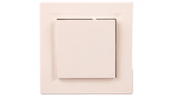 Gniazdo pojedyncze Asfora z/u 2P+Z (Schuko) z klapką kremowe z ramką EPH3100123