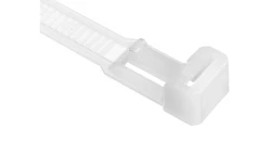 Opaska kablowa otwierana wielokrotnie 200x7,5mm biała BMWB5250E /100szt./