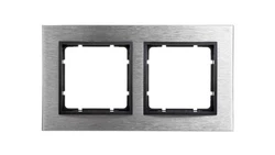 Berker B.7 Ramka 2-krotna pozioma stal szlachetna/antracyt 10223606