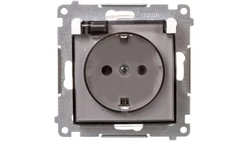 Simon 54 Premium Gniazdo Schuko do wersji IP44 z przeslonami (moduł) 16A, 250V białe DGSZ1BZ.01/11A