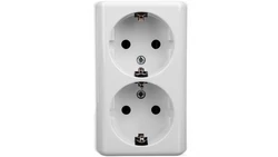 Simon 54 Gniazdo podwójne SCHUKO natynkowe, wersja skandynawska EGSz2nz/11