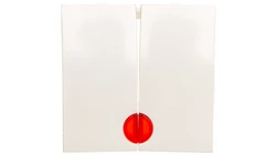 B.Kwadrat Klawisz podwójny z czerwoną soczewką kremowe 5316278992