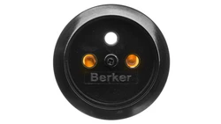 1930/Glas Płytka czołowa gniazda z/u z przesłonami czarny 39657901