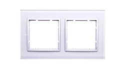 Berker/B.7 Glas Ramka podwójna szkło pozioma szklana aluminium złoty 10126414