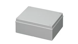 Puszka natynkowa gładka z pokrywą seria 410 IP56 240x190x90 szara EC410C7