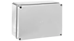 Puszka natynkowa gładka z pokrywą seria 410 IP56 300x220x120 szara EC410C8