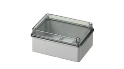 Puszka natynkowa z przeźroczystą pokrywą seria 420 IP65 150x110x70 szara EC420C5