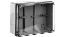 Puszka natynkowa z przeźroczystą pokrywą seria 420 IP65 190x140x70 szara EC420C6