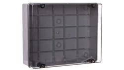 Puszka natynkowa z przeźroczystą pokrywą seria 420 IP65 380x300x120 szara EC420C9