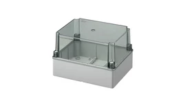 Puszka natynkowa wysoka z przeźroczystą pokrywą seria 440 IP56 240x190x160 szara EC440C7