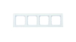 SONATA Ramka poczwórna białe szkło R-4RG/31