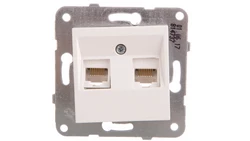 Karre Gniazdo Komputerowe 2xrj45 Kat. 6, Kolor Biały / 90963679