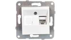 Karre Gniazdo Komputerowe 1xrj45 Kat. 6, Kolor Biały / 90963678