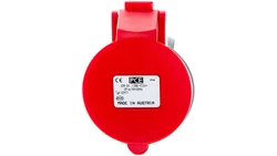 Gniazdo przenośne 32A 4P 400V czerwone IP44 TURBO SHARK 224-6TT