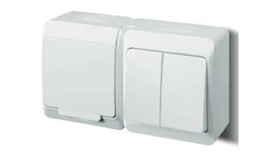 HERMES Gniazdo pojedyncze z/u 2P+Z+ łącznik świecznikowy biały 0327-14