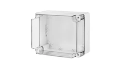 INDUSTRIAL Puszka hermetyczna n/t 340x270x165mm IP65 szara, pokrywa transparentna 2726-01