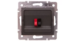 LOGI Gniazdo głośnikowe pojedyncze Grafit 25291