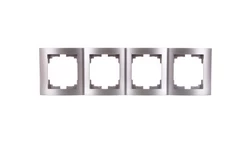 LOGI Ramka poczwórna pionowa Srebrny 021540043 25242
