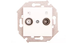 Karre Gniazdo Tv-Sat Końcowe, Kolor Biały / 90963685