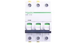Wyłącznik nadprądowy 3P D 10A 6kA AC iC60N-D10-3 A9F05310