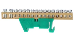 Listwa zaciskowa 14x10mm2 + 2x25mm2 zielona TH 35-16/25/Z 48.567