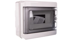 Rozdzielnica modułowa 1x8 natynkowa drzwi transp. seria 620 IP65 200x180x100 szara EC62008