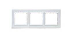 Berker B.7 Ramka 3-krotna szkło białe/biały mat 10136909
