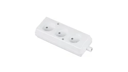 Gniazdo przenośne trzykrotne 16A 2P 250V białe GN-360
