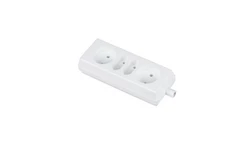 Gniazdo przenośne czterokrotne 16A 2x2P+2xEuro 250V białe GN-462