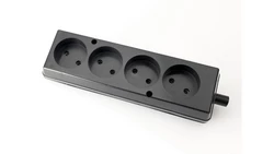 Gniazdo przenośne czterokrotne 16A 2P 250V czarne GN-460