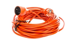Przedłużacz ogrodowy 1-gniazdo z/u 16A 15m /H05VV-F 3x1,5/ pomarańczowy PS-170