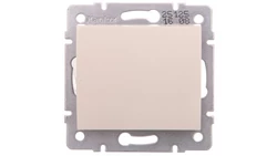 LOGI Łącznik jednobiegunowy śrubowy 10AX 250V kremowy 021000103 25125