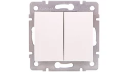 LOGI Łącznik zwierny podwójny śrubowy 10AX 250V biały 021022102 25069