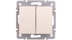 LOGI Łącznik zwierny podwójny śrubowy 10AX 250V kremowy 021022103 25129