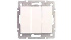 LOGI Łącznik potrójny śrubowy 10AX 250V biały 021090102 25076