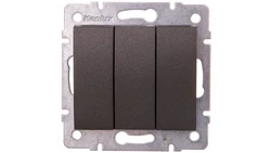 LOGI Łącznik potrójny śrubowy 10AX 250V grafit 021090141 25254