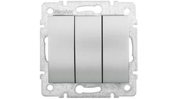 LOGI Łącznik potrójny śrubowy 10AX 250V srebrny 021090143 25195