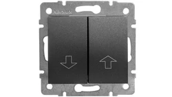 LOGI Łącznik żaluzjowy śrubowy 10AX 250V grafit 021100141 25255