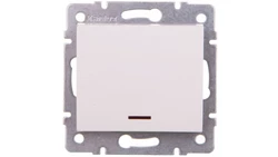 LOGI Łącznik jednobiegunowy z LED śrubowy 10AX 250V biały 021110102 25078
